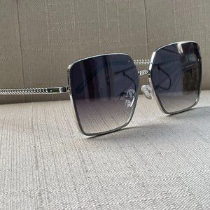 NYS New York Women Sunglasses Silver Tone HAUSMAN Street Big Face EyeWear